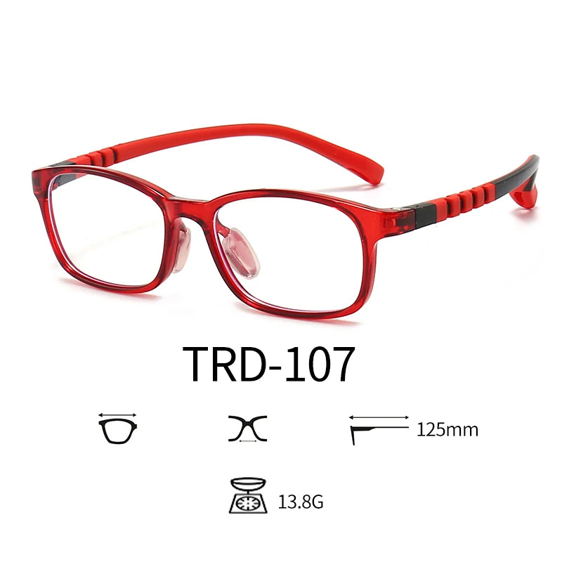 2021 Fashionable Glasses Kids Blue Light Anti Glare Filter Children Eyeglasses Girl Boy Optical Frame Blocking Clear Lenses