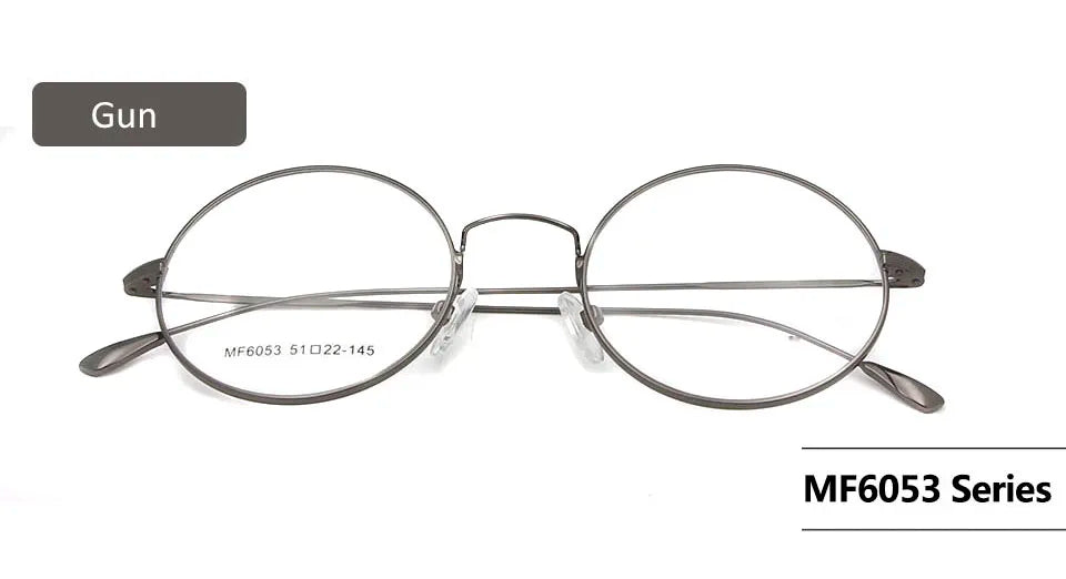 Alloy Glasses Frame Men Women Ultralight Thin Vintage Round Prescription Eyeglasses Retro Oval Optical Frame Men'S Eyewear Frame