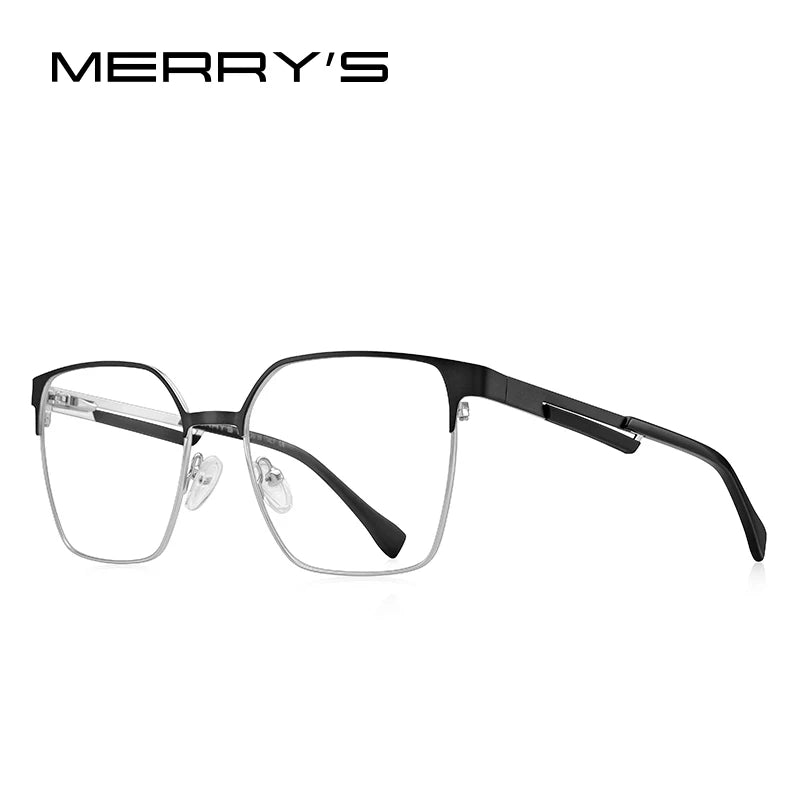MERRYS DESIGN Luxury Glasses Frame For Men Women Fashion Titanium Alloy Square Frames Myopia Prescription Eyeglasses S2154