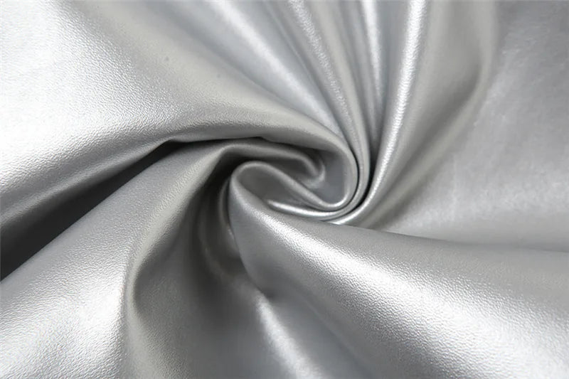 Silver Retro Matte Trendy Personalized All-match Casual High Street Cool Confident Casual Women's Autumn Wide Leg Pants