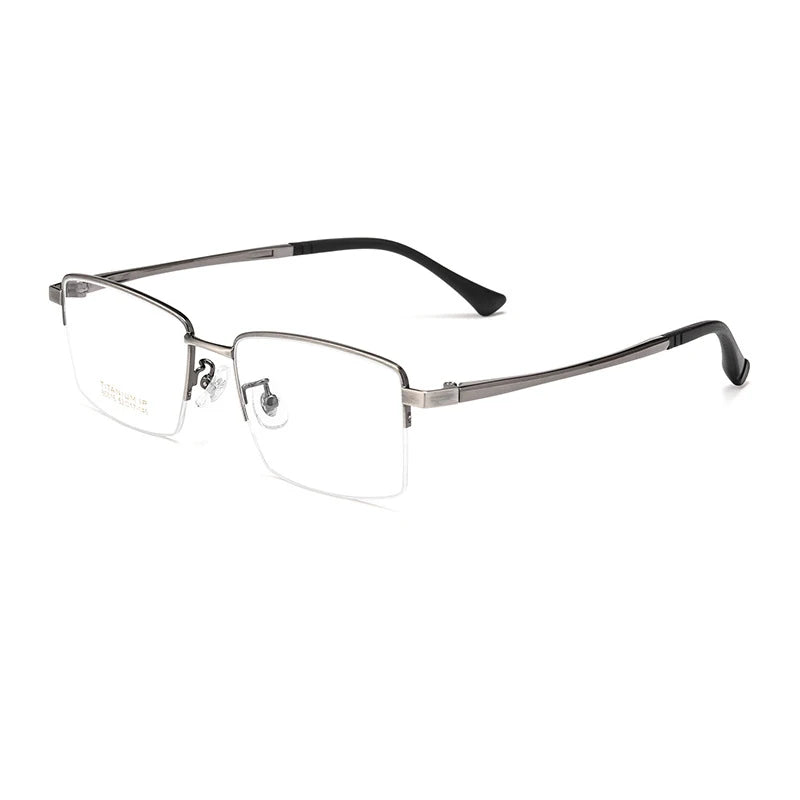 Pure Titanium Glasses Frame Men Square Eyewear Male Classic Full Optical Prescription Eyeglasses Frames Gafas Oculos N80015N