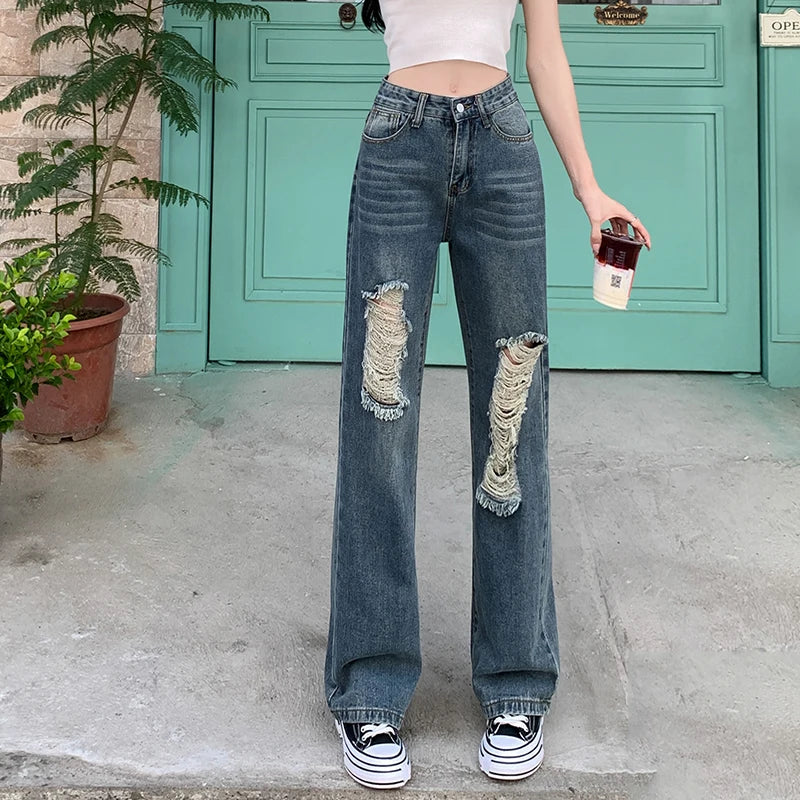 Baggy Jeans Woman Wide Pants Cowboy Pants for Women Clothing Y2k Jeans Women's Clothing High Waisted Jeans Woman Clothes