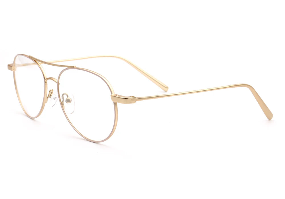 Men Aviation Eyeglass Frames for Women Pilot Glasses Frame Optical Eyeglasses Frames Metal Gold Punk Eyewear Retro Rx Spectacles