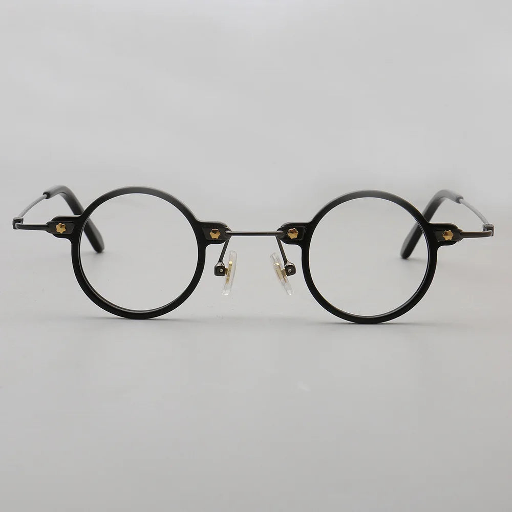 Retro Round Men Eyeglass Frames Optical Eyewear Women Vintage Glasses Prescription Spectacles Tortoise Eyeglasses Clear Hipster