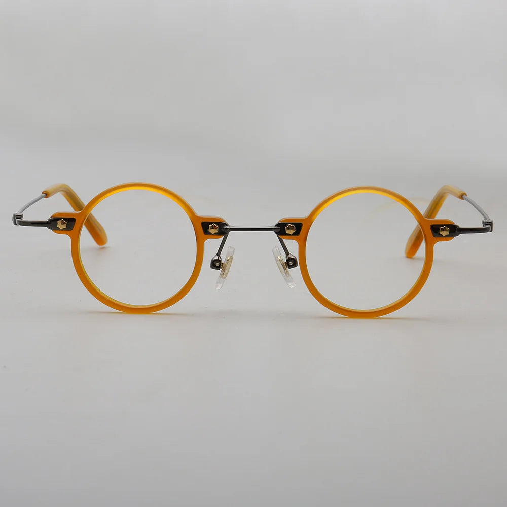 Retro Round Men Eyeglass Frames Optical Eyewear Women Vintage Glasses Prescription Spectacles Tortoise Eyeglasses Clear Hipster