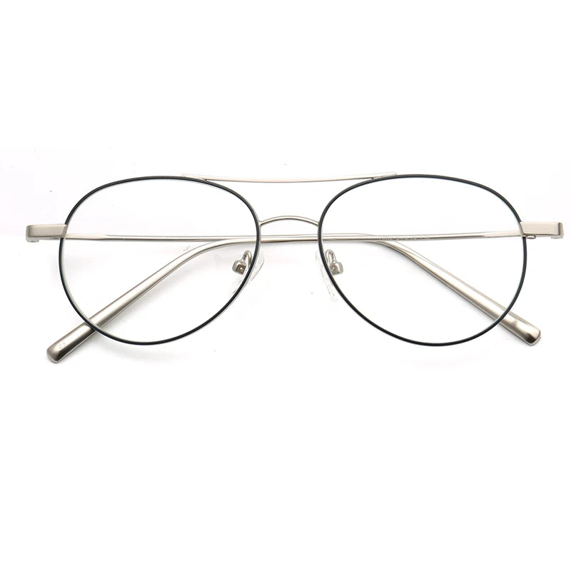 Men Aviation Eyeglass Frames for Women Pilot Glasses Frame Optical Eyeglasses Frames Metal Gold Punk Eyewear Retro Rx Spectacles