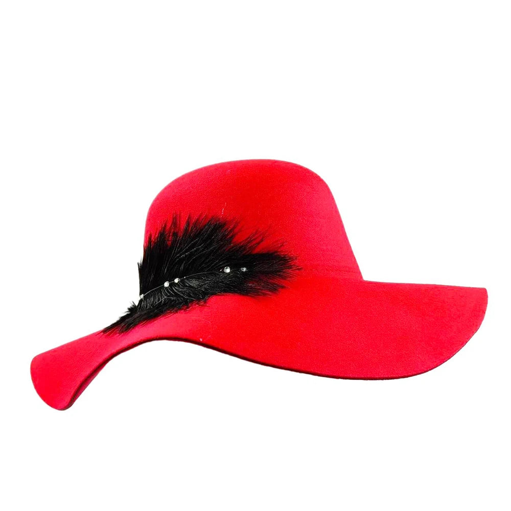 Autumn and Winter Women's French Elegant Retro Army Green Woolen Felt Top Hat Winter hats woman British Hepburn Bell shaped Fish