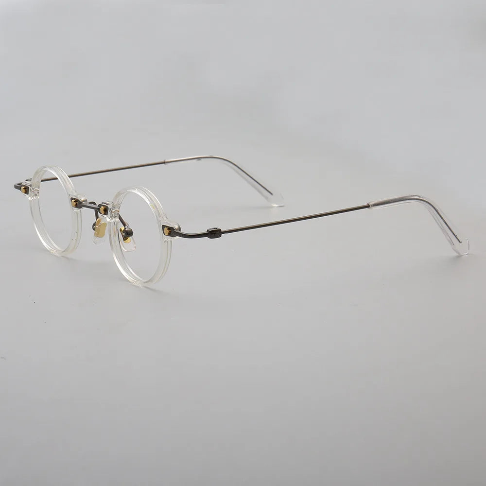 Retro Round Men Eyeglass Frames Optical Eyewear Women Vintage Glasses Prescription Spectacles Tortoise Eyeglasses Clear Hipster