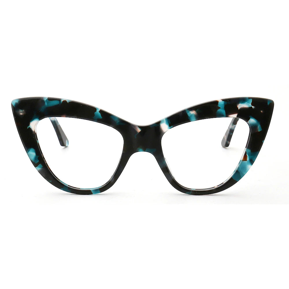 Women Cat Eye Eyeglass Frames Female Prescription Glasses Frames Optical Eyewear Tortoise  Retro Stylish Spectacles Clear Myopia