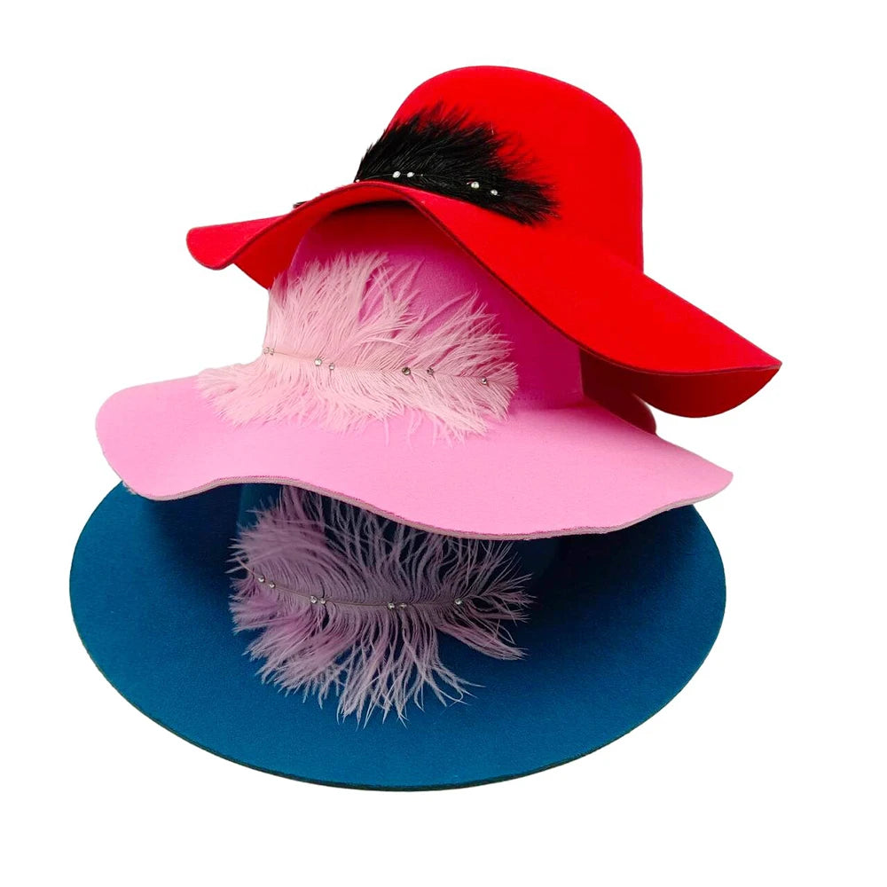 Autumn and Winter Women's French Elegant Retro Army Green Woolen Felt Top Hat Winter hats woman British Hepburn Bell shaped Fish