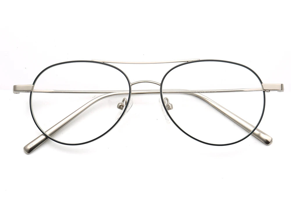 Men Aviation Eyeglass Frames for Women Pilot Glasses Frame Optical Eyeglasses Frames Metal Gold Punk Eyewear Retro Rx Spectacles