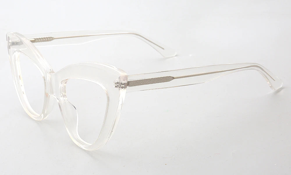 Women Cat Eye Eyeglass Frames Female Prescription Glasses Frames Optical Eyewear Tortoise  Retro Stylish Spectacles Clear Myopia