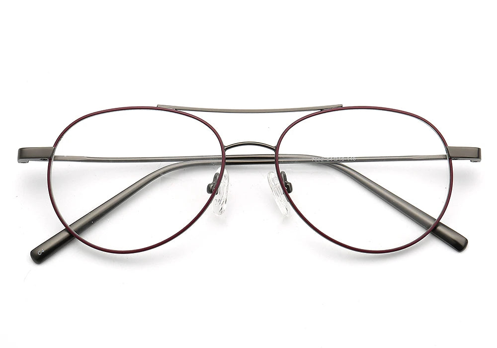 Men Aviation Eyeglass Frames for Women Pilot Glasses Frame Optical Eyeglasses Frames Metal Gold Punk Eyewear Retro Rx Spectacles