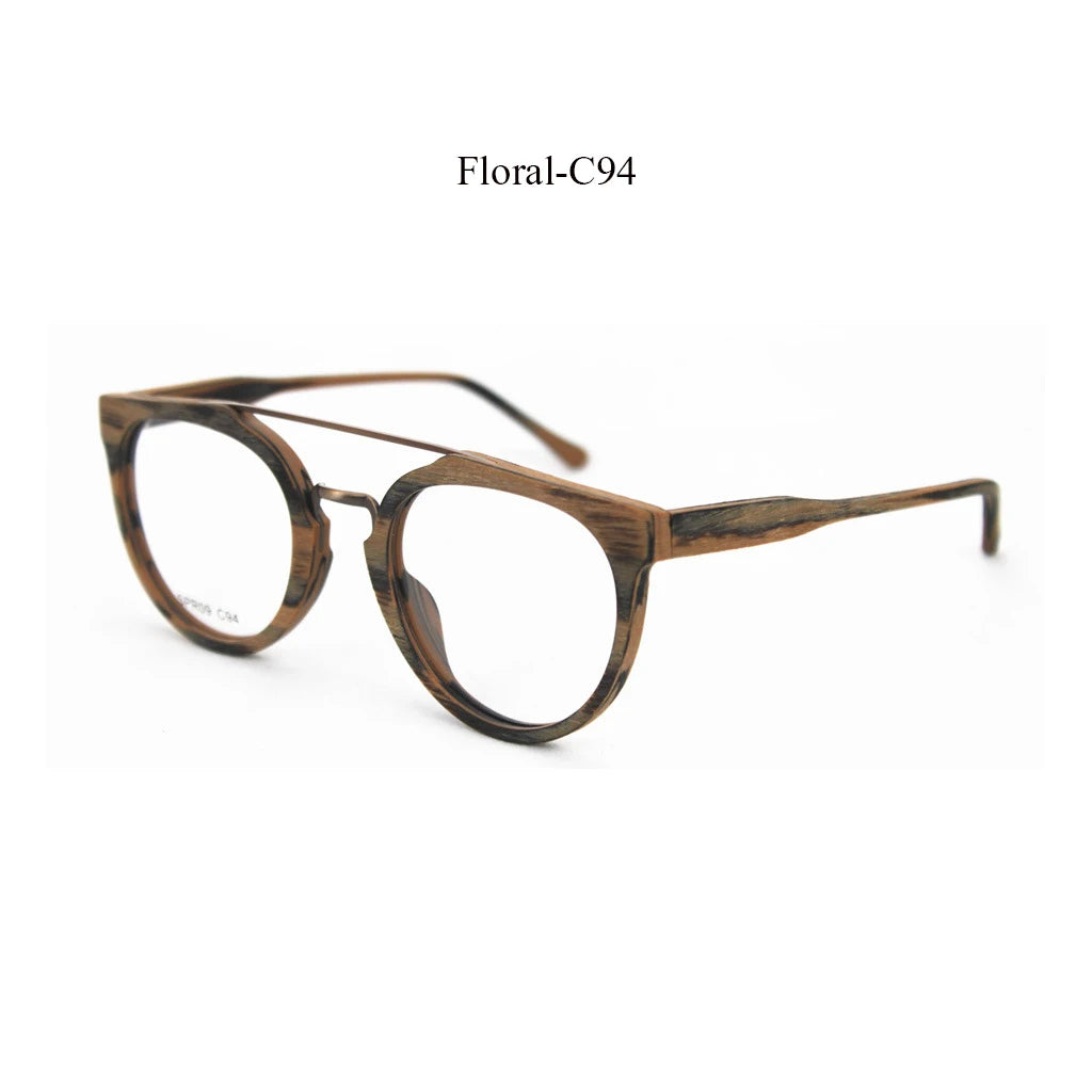 HDCRAFTER Wood Myopia Optical Glasses Frame Men Women Rx Prescription Eyeglasses Frames Clear Lens Spectacles Korea Eyewear 2020