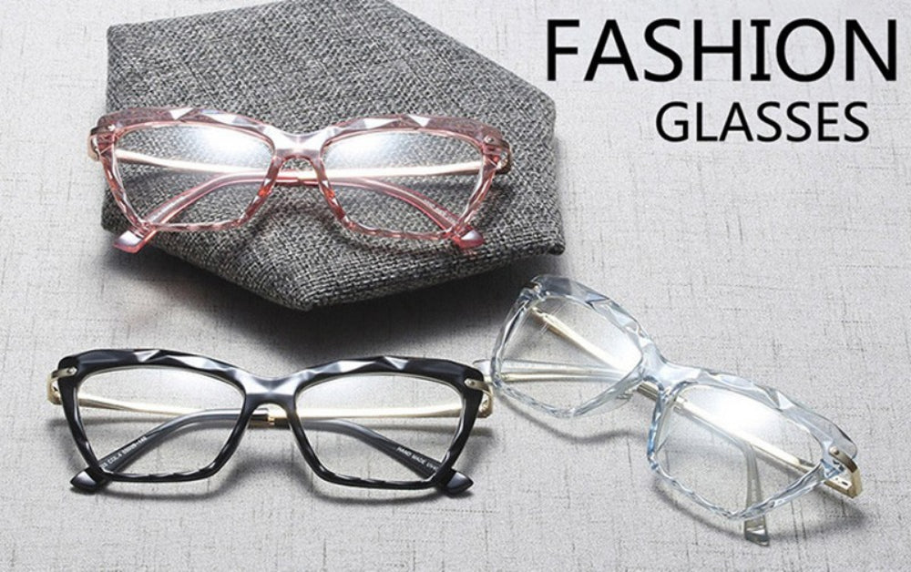 Glasses For Female Full Rim TR90 Frame Eyewears Retro Brand Anti-Blue Light Lenses Myopia Spectacles