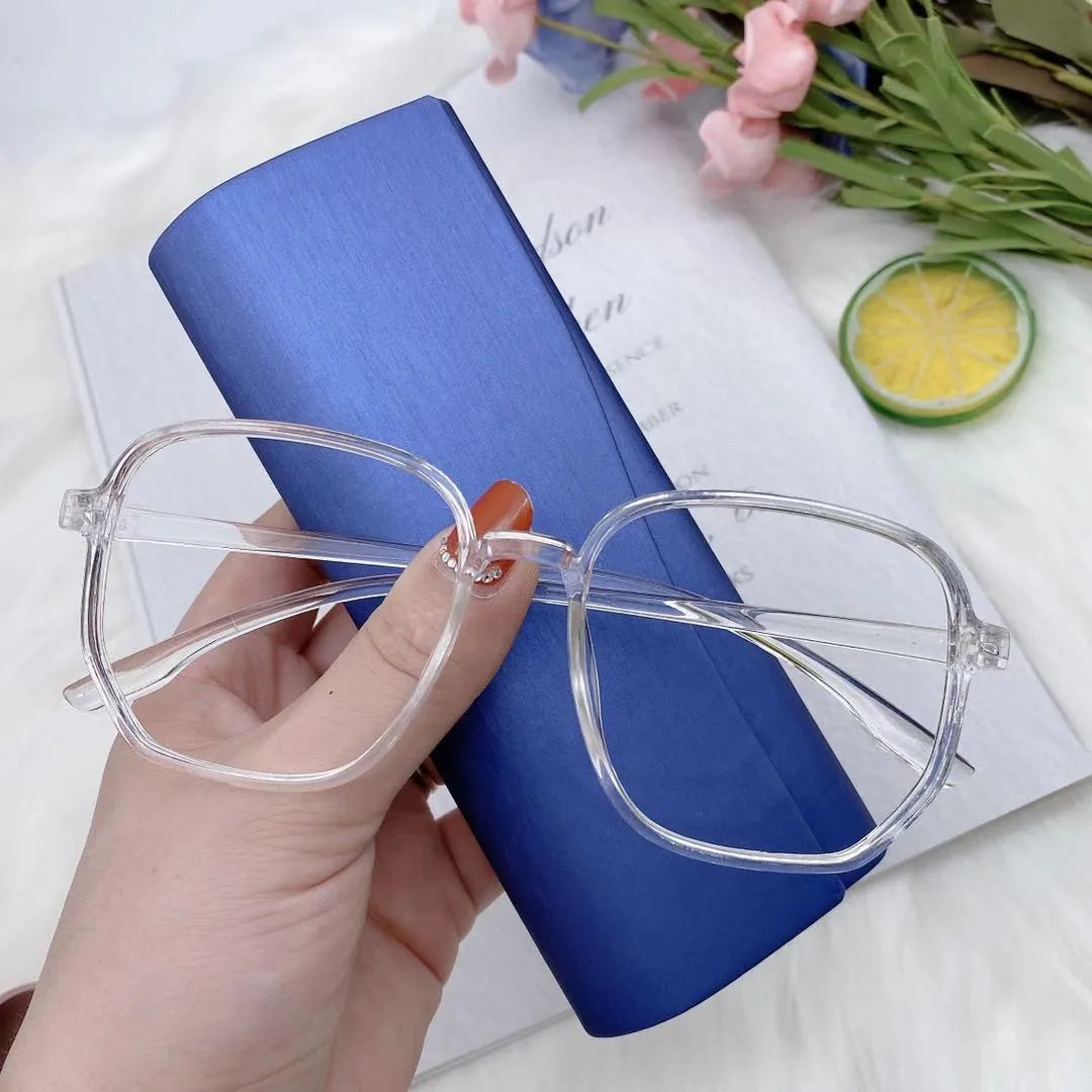 2021 Transparent Computer Glasses Frame Women Men Anti Blue Light polygon Eyewear Blocking Glasses Optical Spectacle Eyeglass