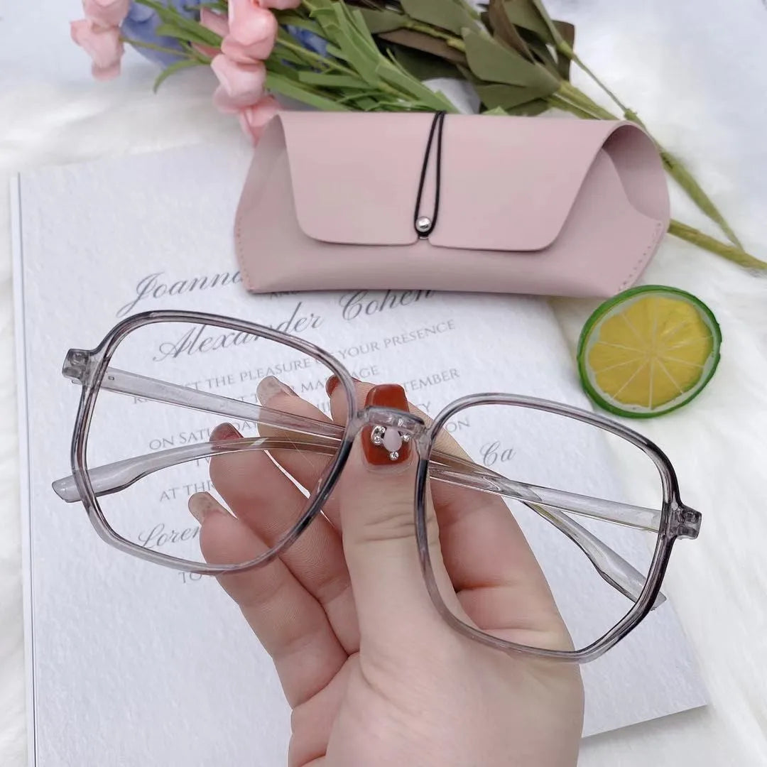 2021 Transparent Computer Glasses Frame Women Men Anti Blue Light polygon Eyewear Blocking Glasses Optical Spectacle Eyeglass