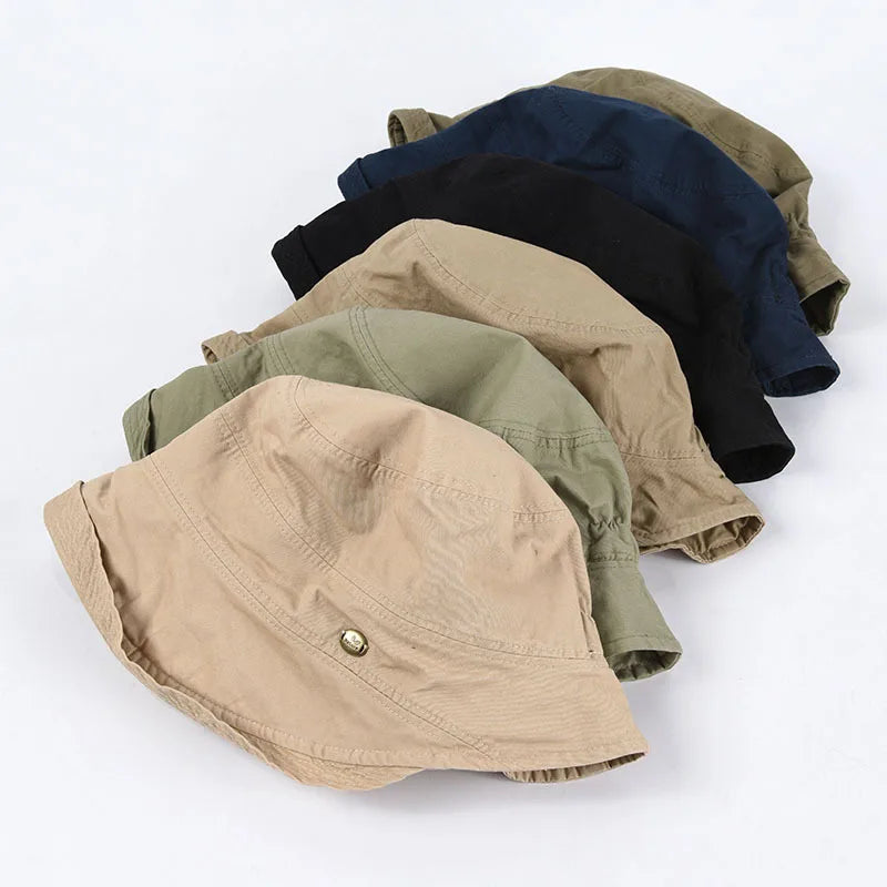 USPOP 2022 Women Spring  Bucket Hats Caual Cotton Summer Panama Hats Collapsible Sun Hats