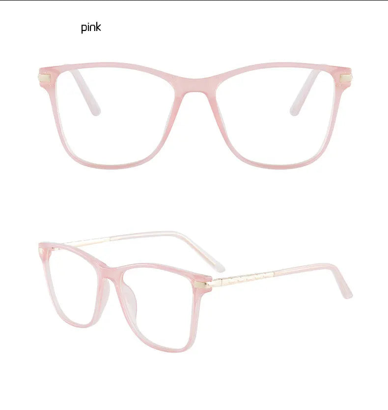 Glasses For Female Full Rim TR90 Frame Eyewears Retro Brand Anti-Blue Light Lenses Myopia Spectacles