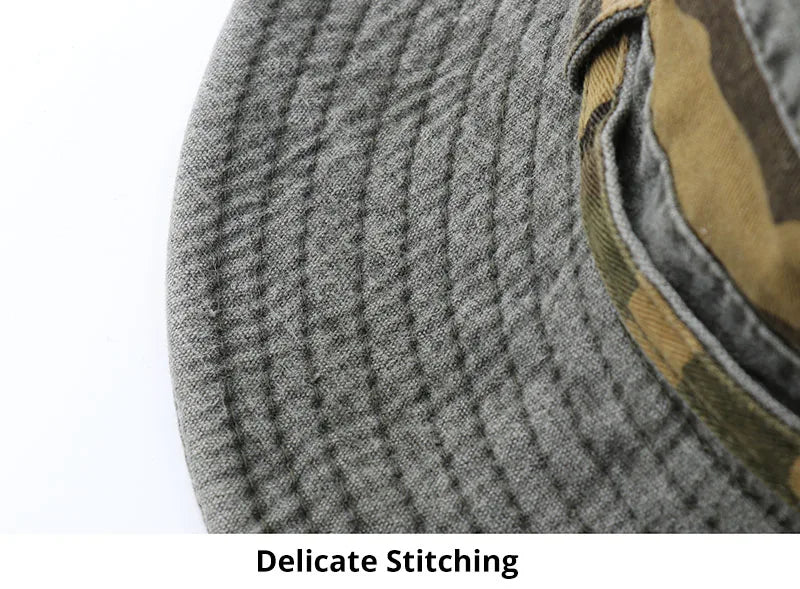 CAMOLAND UPF 50+ Sun Hat For Women Men 100% Cotton Bucket Hat Male Camouflage Patchwork Outdoor Hiking Fishing Boonie Caps