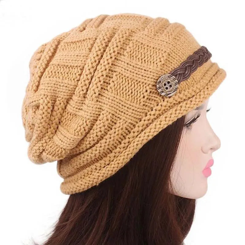 Woman knitted Caps earmuffs hat, fashion winter pure manual warm cap, four color, Christmas gift.