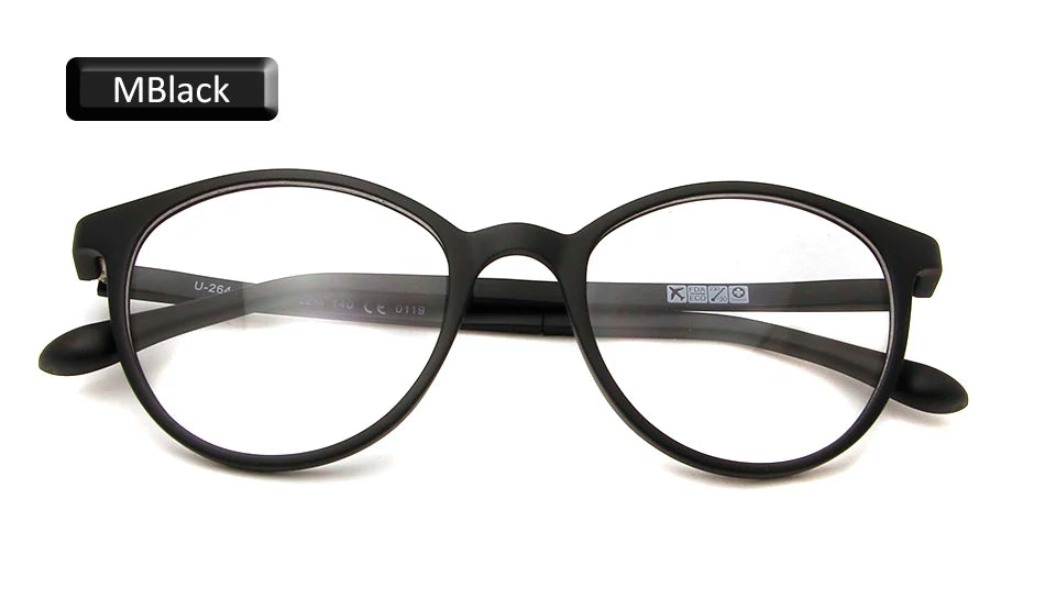 4 clips Brand Magnet Polarized Clip On Sunglasses Round Women Ultem Computer Glasses Men Anti  Blue Light Glasses Prescription