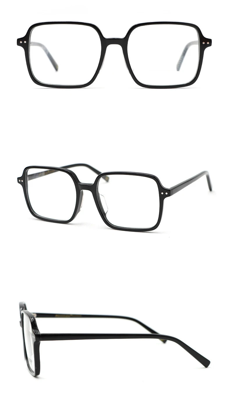 HDCRAFTER Oversized Glasses Frame Glasses For Women Luxury Pink Transparent Eyeglasses Frames Prescription Optical Clear Lenses