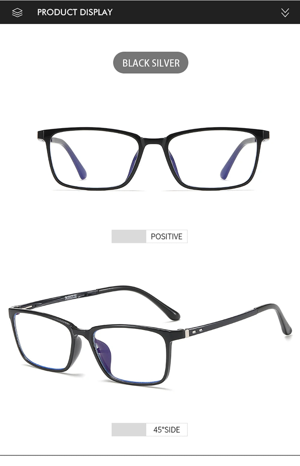 GUZTAG Anti Blue Light Glasses Vintage Casual Computer Goggles Optical  Eyeglasses Fashion Busines Eyewear For Men Women G8837