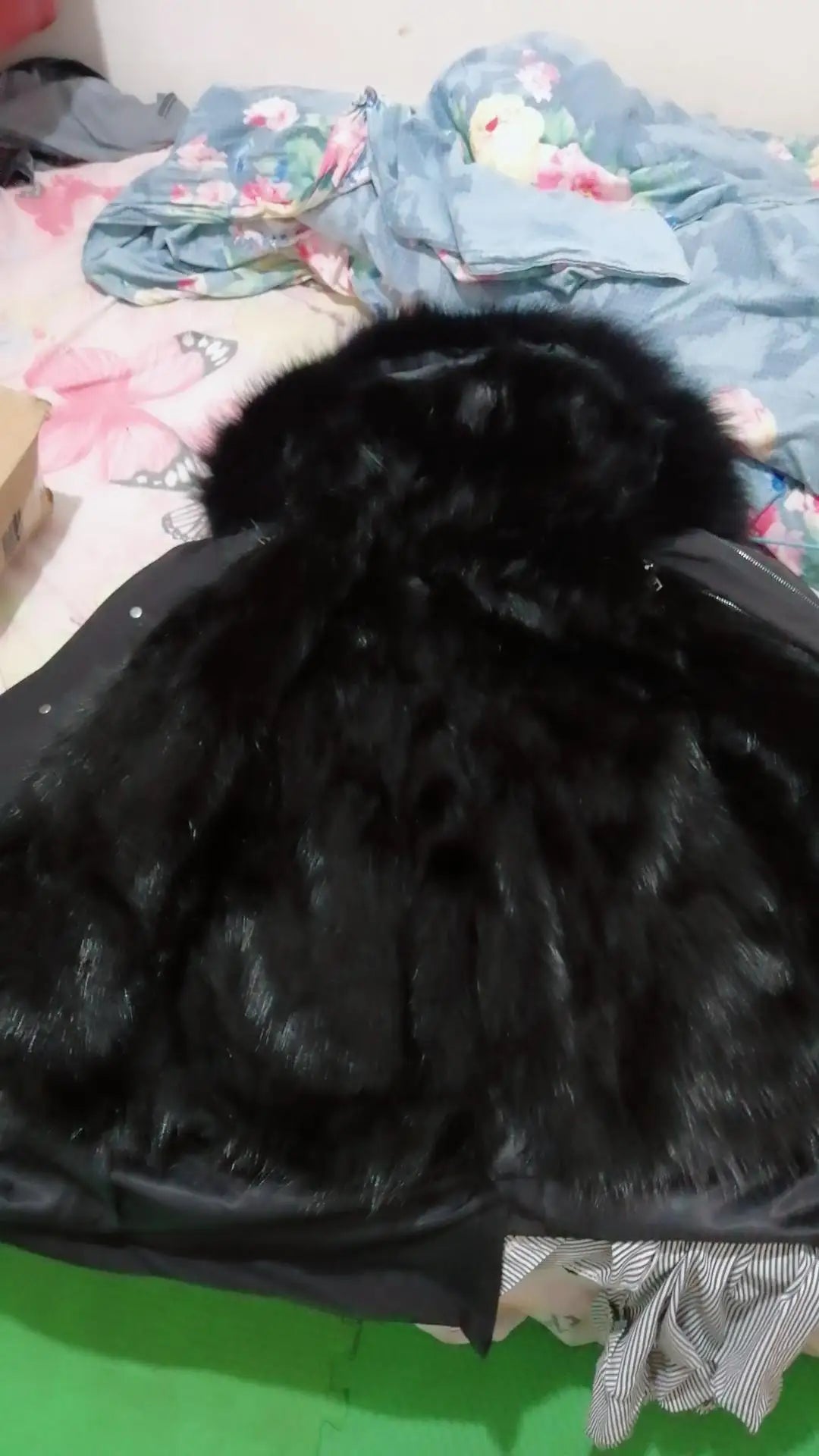 HANZANGL Women Fur Coat 2022 Winter New Real Raccoon Fox Fur Detachable Liner Long Parkas Women Clothing 12 Color  S-4XL