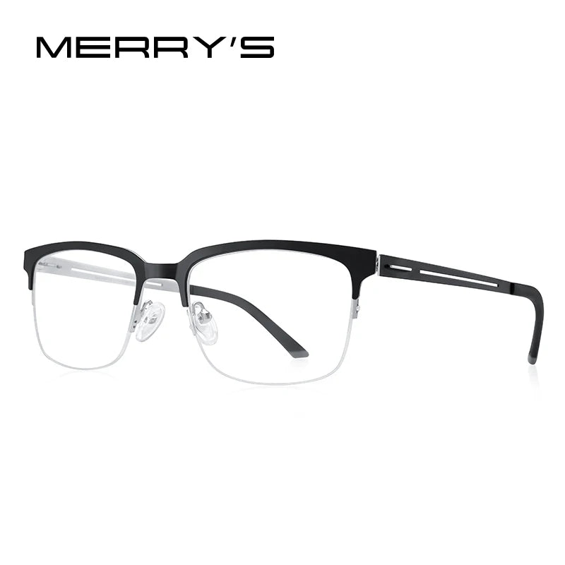MERRYS DESIGN Classic Men Titanium Alloy Optical Glasses Frames Male Ultralight Square Myopia Prescription Eyeglasses S2183