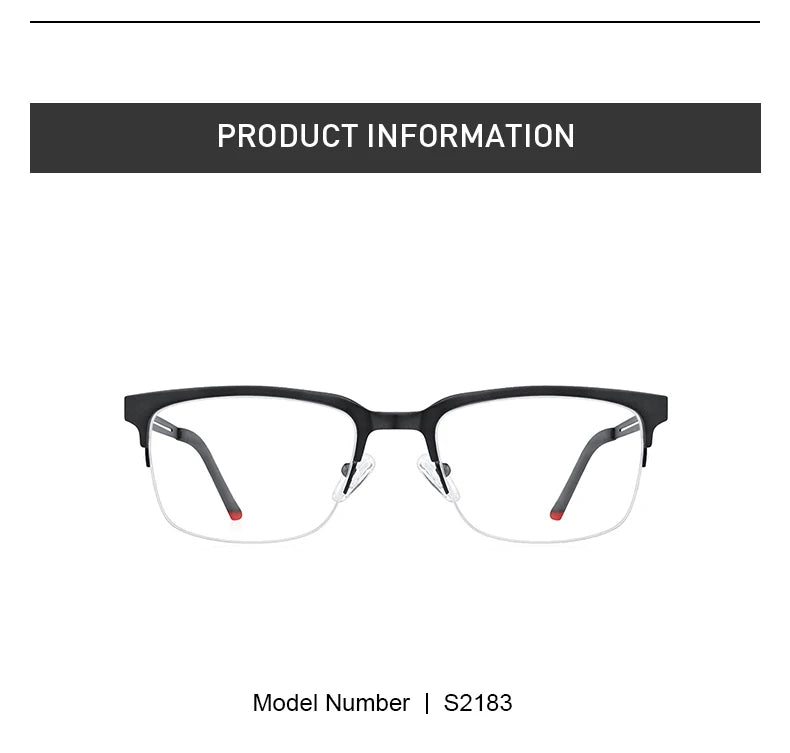 MERRYS DESIGN Classic Men Titanium Alloy Optical Glasses Frames Male Ultralight Square Myopia Prescription Eyeglasses S2183