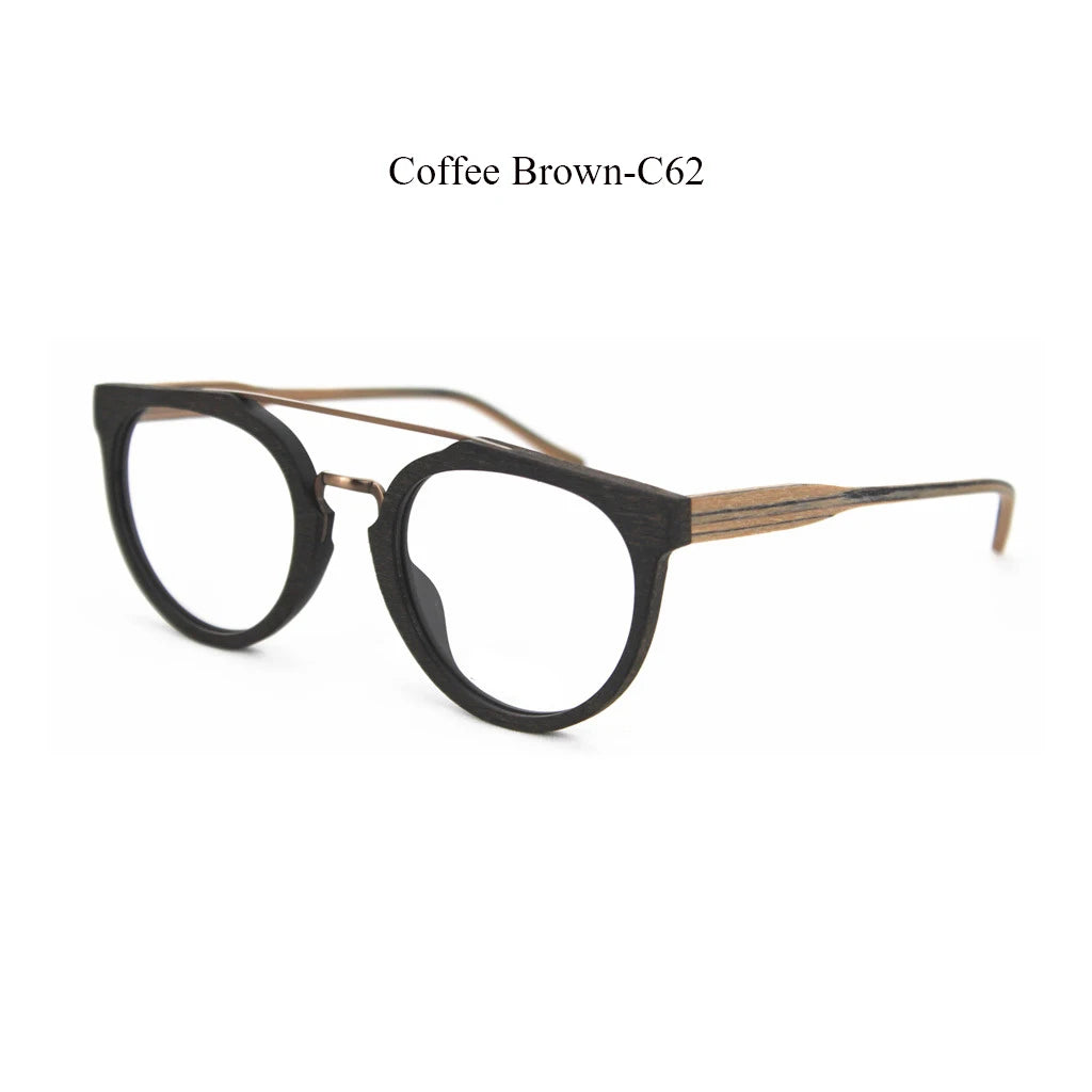 HDCRAFTER Wood Myopia Optical Glasses Frame Men Women Rx Prescription Eyeglasses Frames Clear Lens Spectacles Korea Eyewear 2020