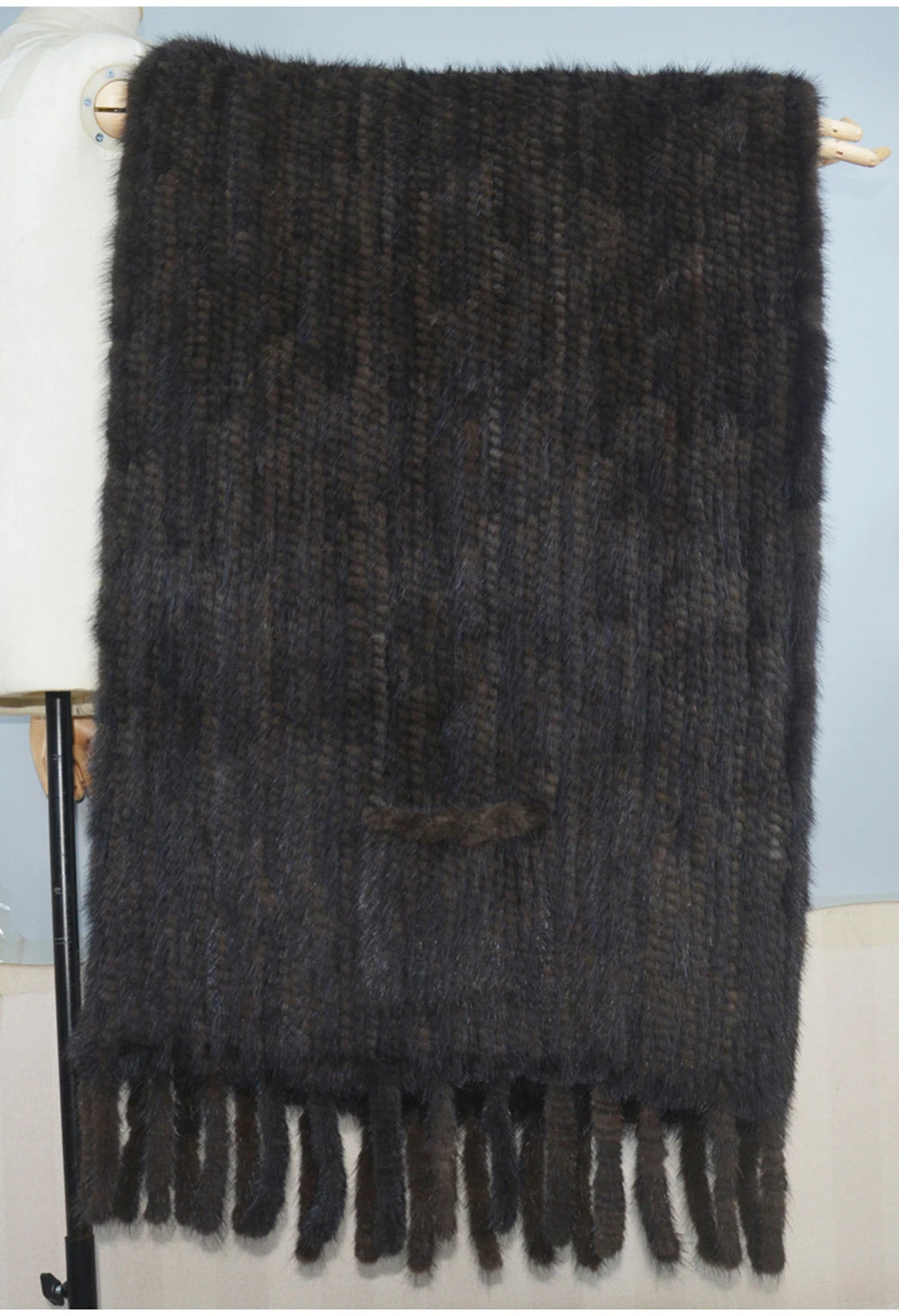 Long Style Winter Real Natural Mink Fur Scarf Lady 100% Natural Real Mink Fur Shawl Women Knitted Real Mink Fur Pashmina Scarves