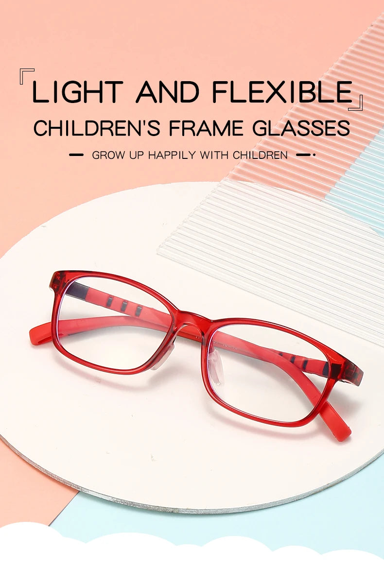 2021 Fashionable Glasses Kids Blue Light Anti Glare Filter Children Eyeglasses Girl Boy Optical Frame Blocking Clear Lenses
