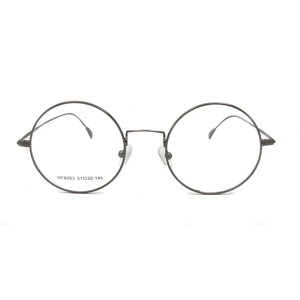Alloy Glasses Frame Men Women Ultralight Thin Vintage Round Prescription Eyeglasses Retro Oval Optical Frame Men'S Eyewear Frame
