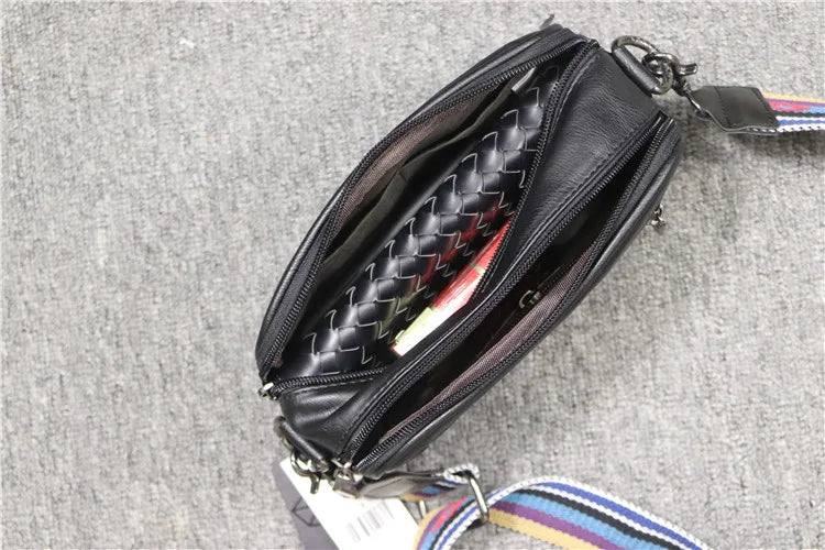 Korean Brand Designer Men Crossbody Bags Leather Man Stylish Design Male Sling Bag Small Fashion Shoulder Messenger Bags
