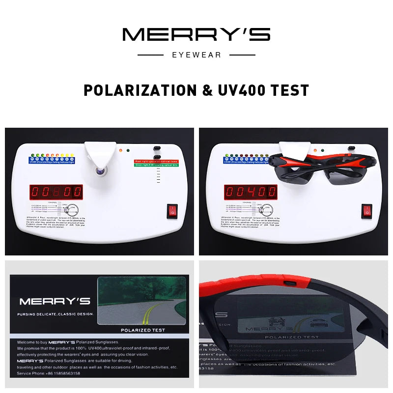 MERRYS DESIGN Men Polarized Outdoor Sports Sunglasses Male Goggles Glasses For Fishing B i cycle UV400 Protection S9025
