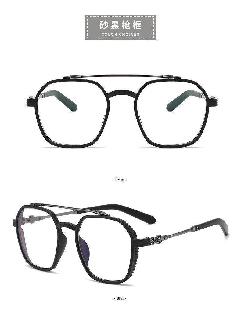 Transparent black Computer Glasses Frame Women Men Anti Blue Light polygon Eyewear Blocking Glasses Optical Spectacle Eyeglass