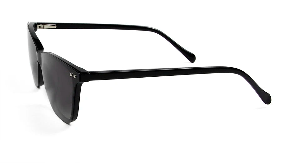 Trends 2024 Cateye Polarized Clear Sunglasses Women Transparent Acetate Eyewear Frame With Magnetic Clip On Sunglass Reflective