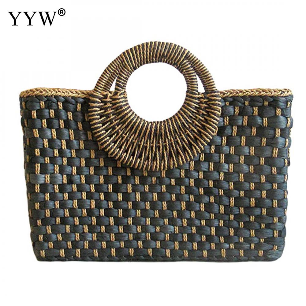 Bags for Women Summer Beach Tote Straw Bag Pompom Straw Bags in Thailand Picnic Straw Bag in Handbags Top Handle Handbags Totes