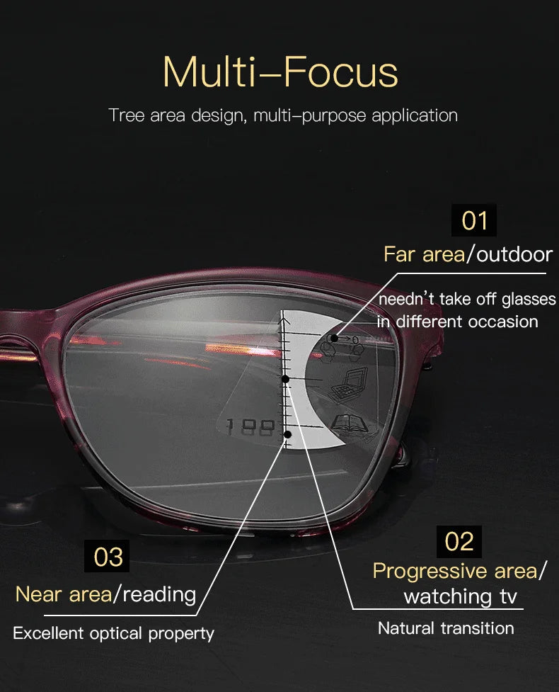 Progressive glasses hyperopia men women Prescription reading glasses anti blue ray add multifocus Presbyopia Eyewear +1 +2 +3