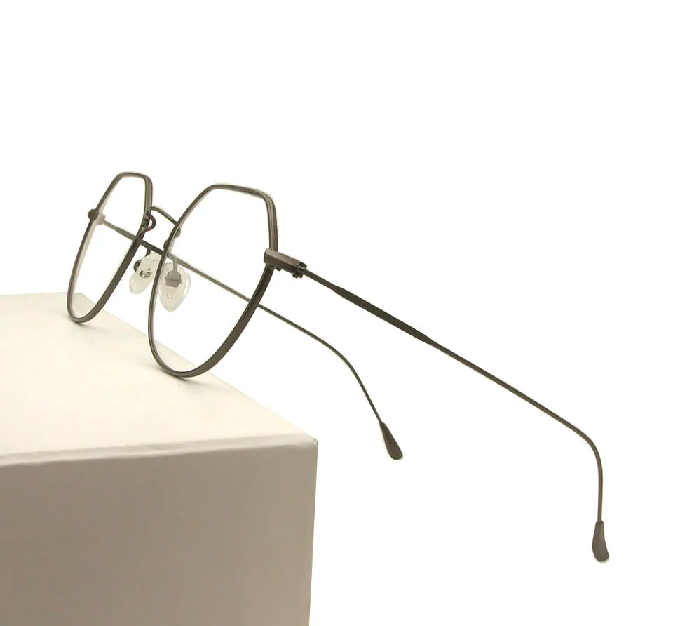 Alloy Glasses Frame Men Women Ultralight Thin Vintage Round Prescription Eyeglasses Retro Oval Optical Frame Men'S Eyewear Frame