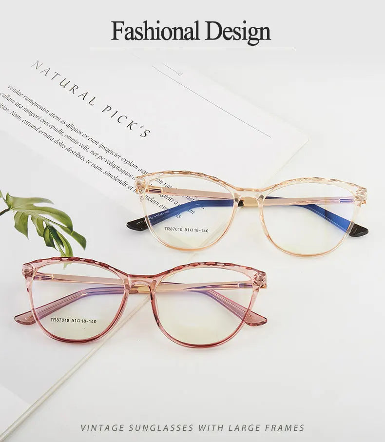 New Arrival Plastic Glasses Frame For Women  Full Rim Anti-Blue Ray Optical Eyewear Hot Selling