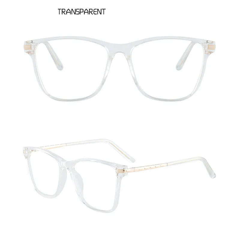 Glasses For Female Full Rim TR90 Frame Eyewears Retro Brand Anti-Blue Light Lenses Myopia Spectacles