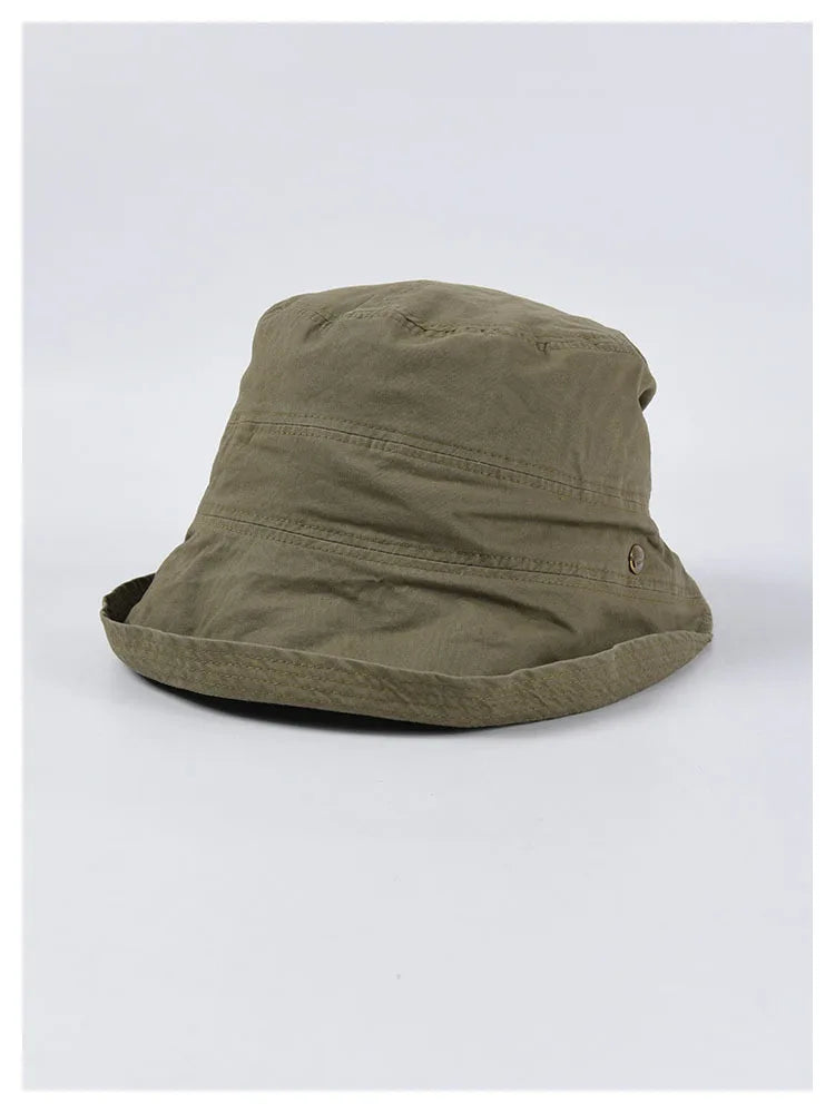 USPOP 2022 Women Spring  Bucket Hats Caual Cotton Summer Panama Hats Collapsible Sun Hats