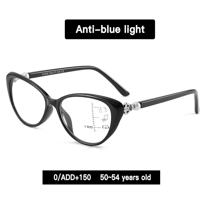 Progressive glasses hyperopia men women Prescription reading glasses anti blue ray add multifocus Presbyopia Eyewear +1 +2 +3