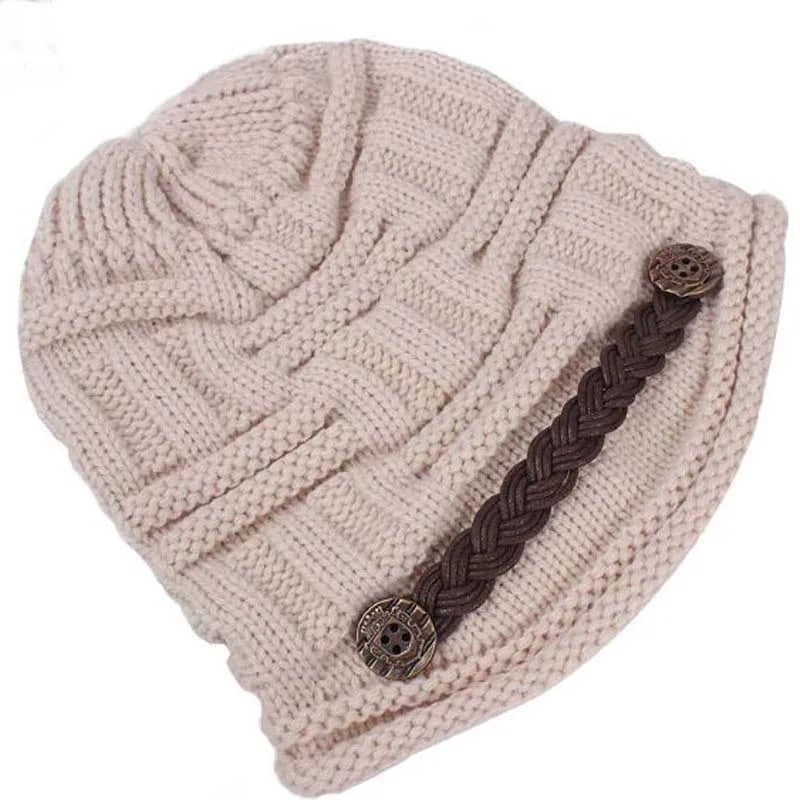 Woman knitted Caps earmuffs hat, fashion winter pure manual warm cap, four color, Christmas gift.