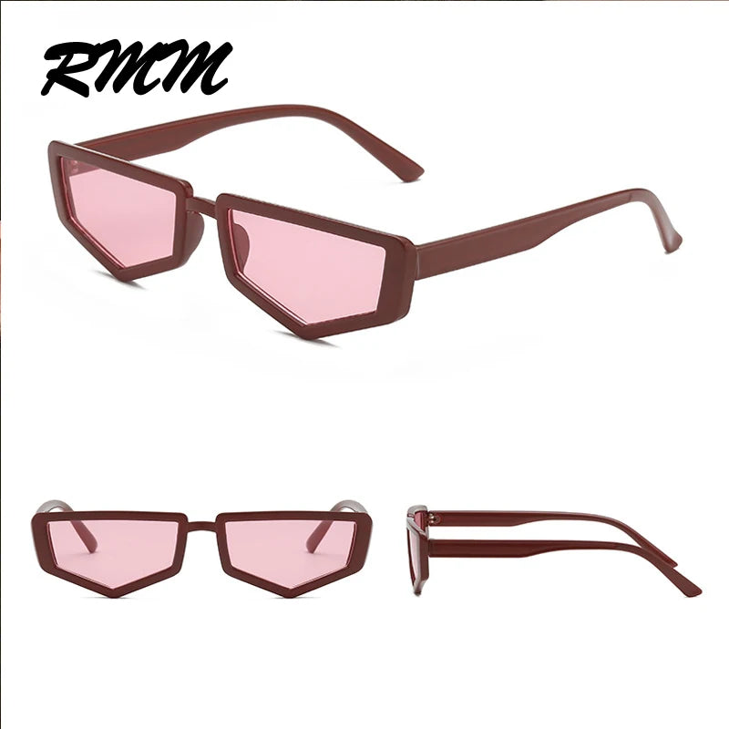 Unisex Individuality punk New retro polygonal sunglasses vintage female male glasses for women men