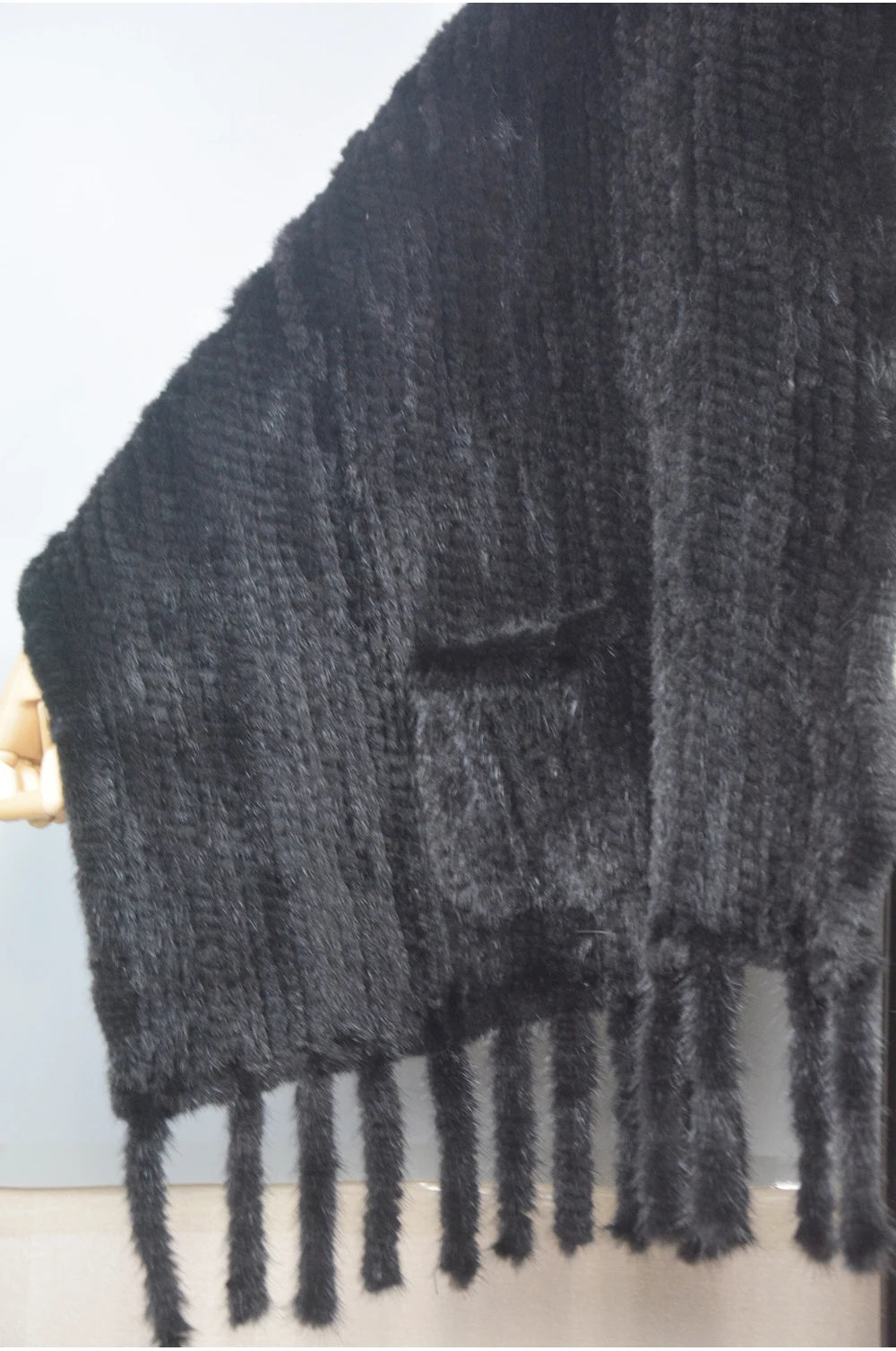 Long Style Winter Real Natural Mink Fur Scarf Lady 100% Natural Real Mink Fur Shawl Women Knitted Real Mink Fur Pashmina Scarves