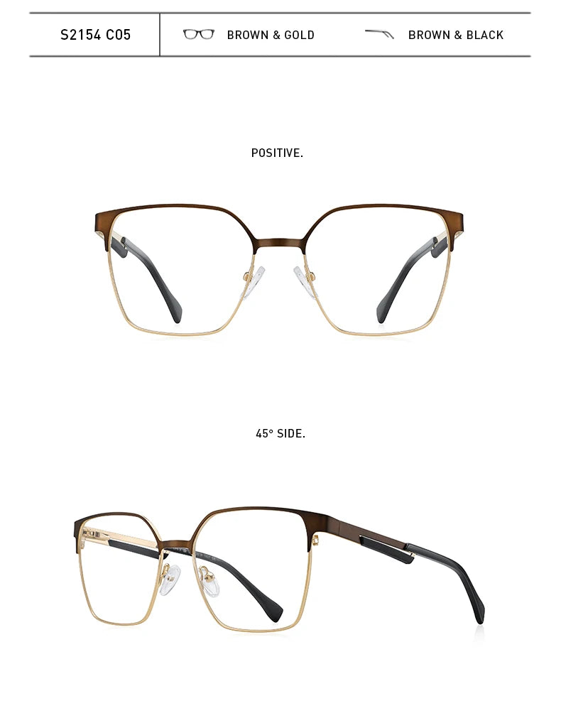 MERRYS DESIGN Luxury Glasses Frame For Men Women Fashion Titanium Alloy Square Frames Myopia Prescription Eyeglasses S2154